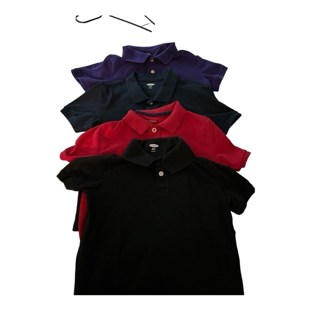 Bundle of 4 Boys polo shirts, all size 6-7. Old Navy plus Arizona Jeans co